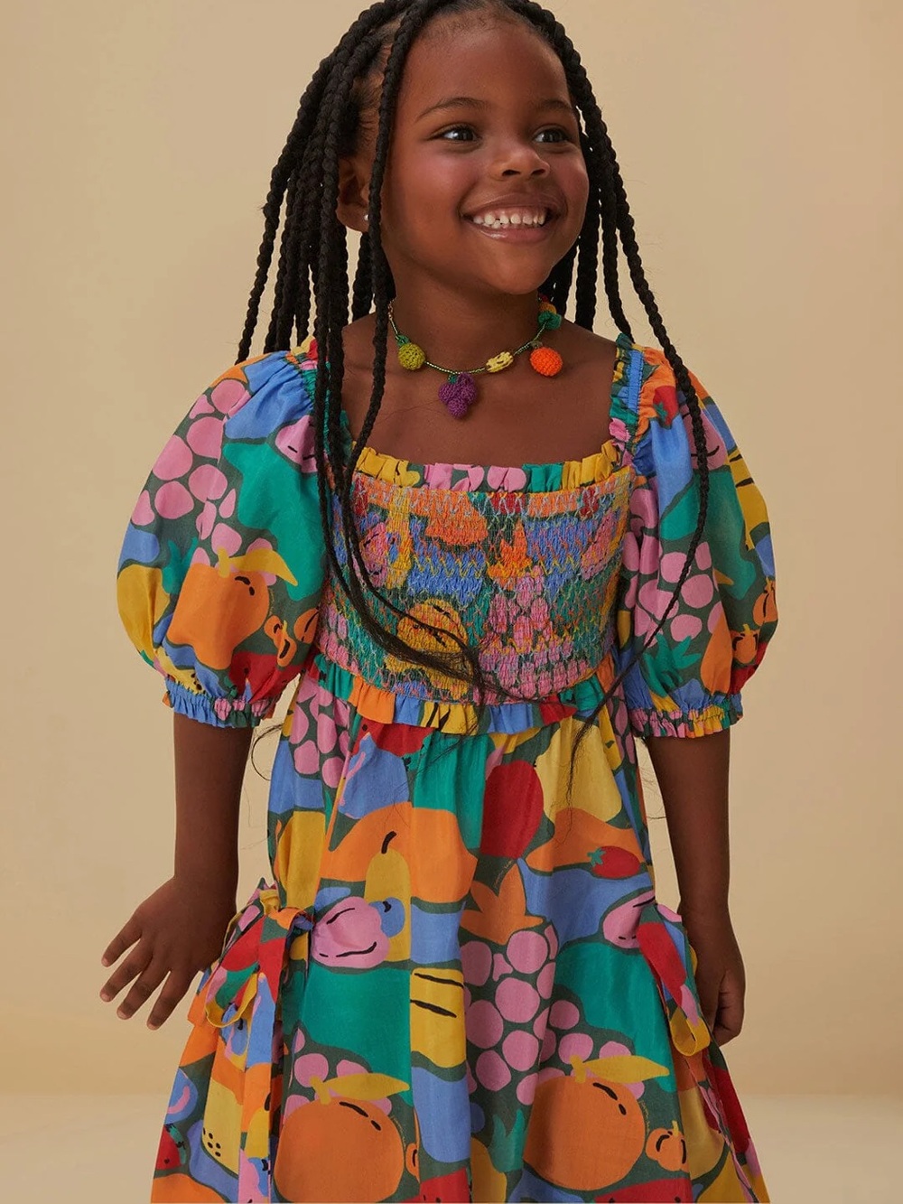Fruit Landscape Kids Dress 10 Years Farm Rio